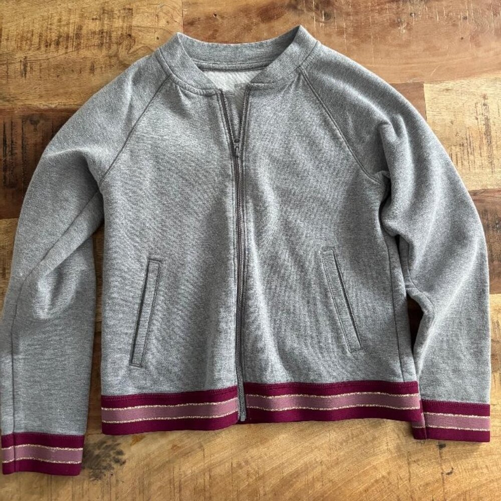 Girls gray zip up